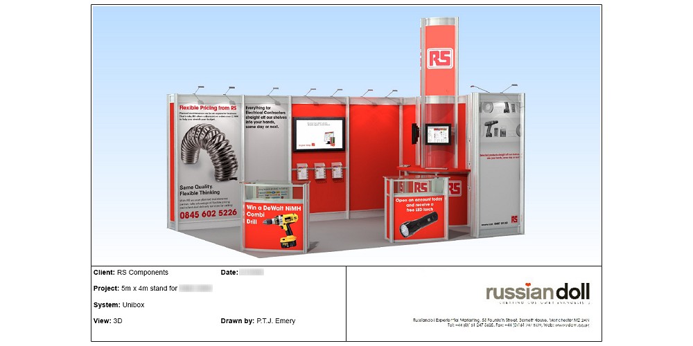 Exhibition stand for RS Components by Planet Indifferent